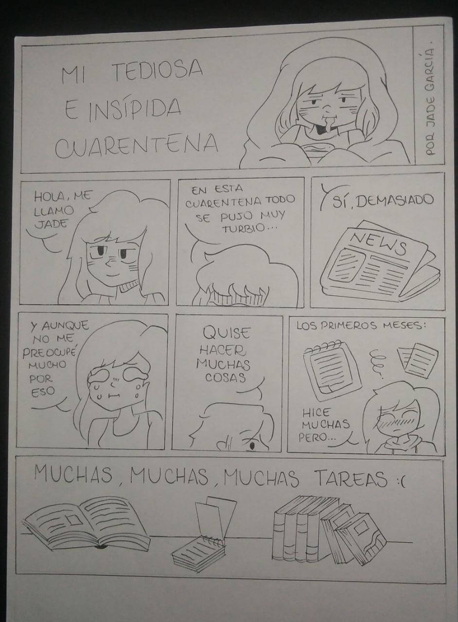 Primera página de Mi tediosa e insípida cuarentena