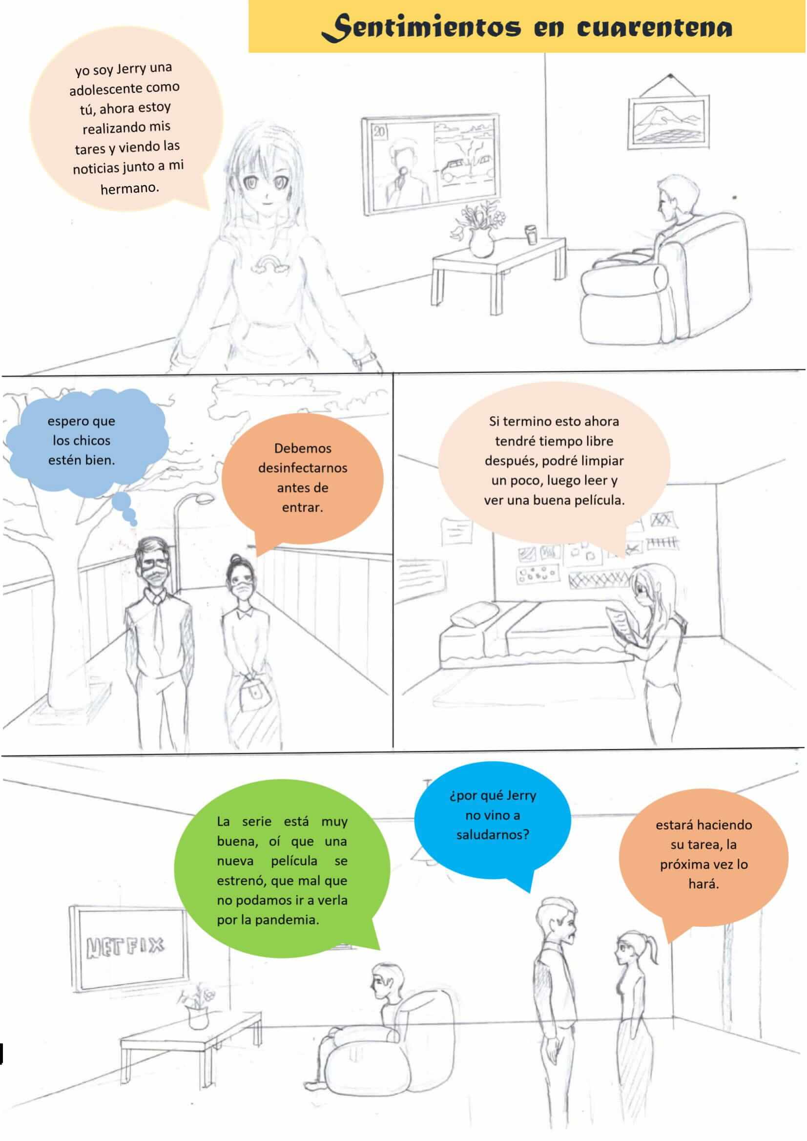 Primera página de LOS SENTIMIENTOS EN CUARENTENA